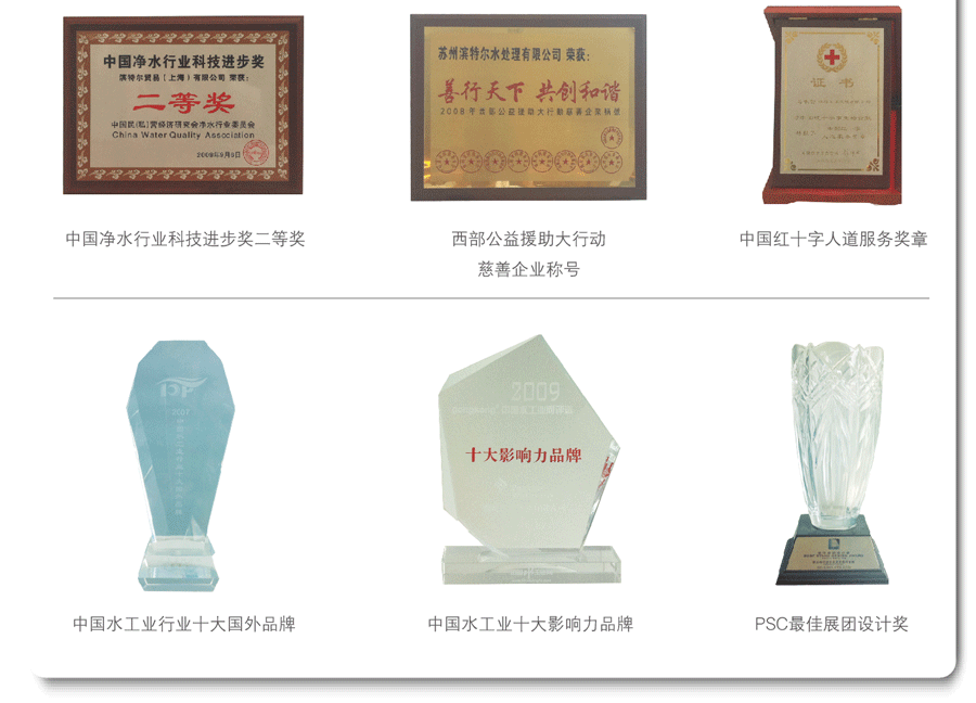 濱特爾公司榮譽