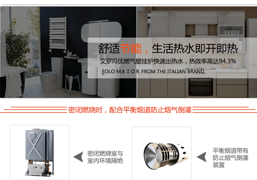 依瑪壁掛爐鍋爐組件
